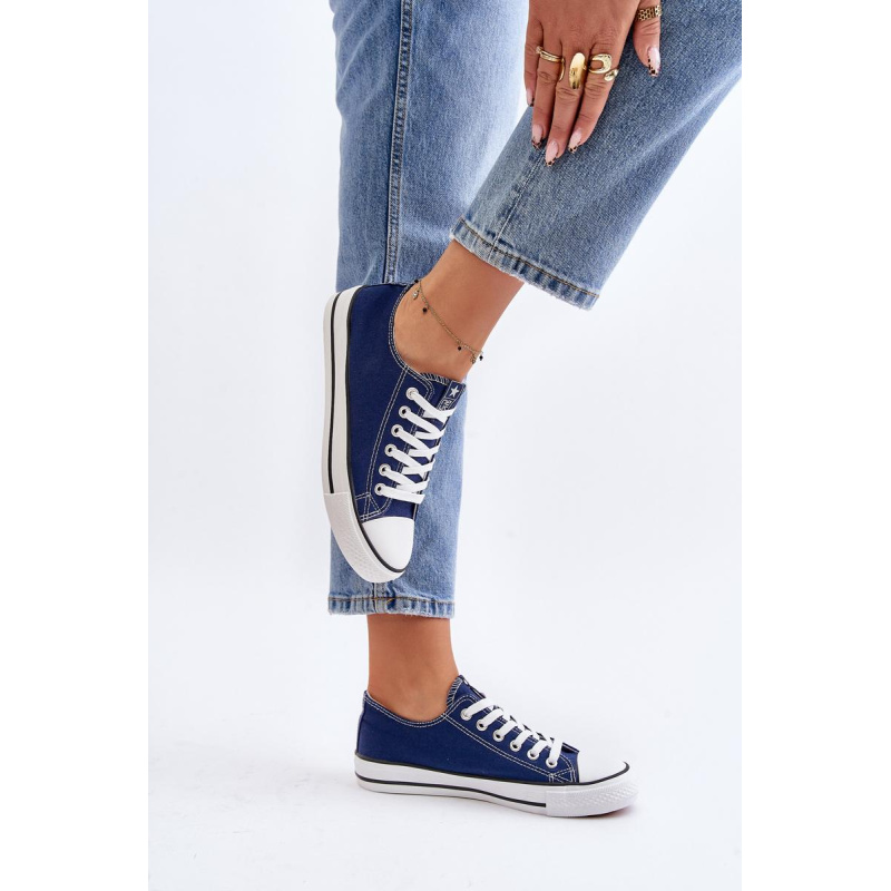 Dámske klasické tenisky Ecoma Navy Blue - Modrá