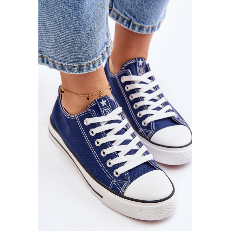 Dámske klasické tenisky Ecoma Navy Blue - Modrá