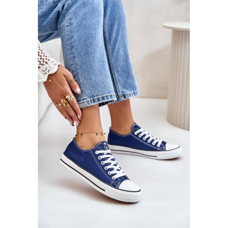 Dámske klasické tenisky Ecoma Navy Blue - Modrá