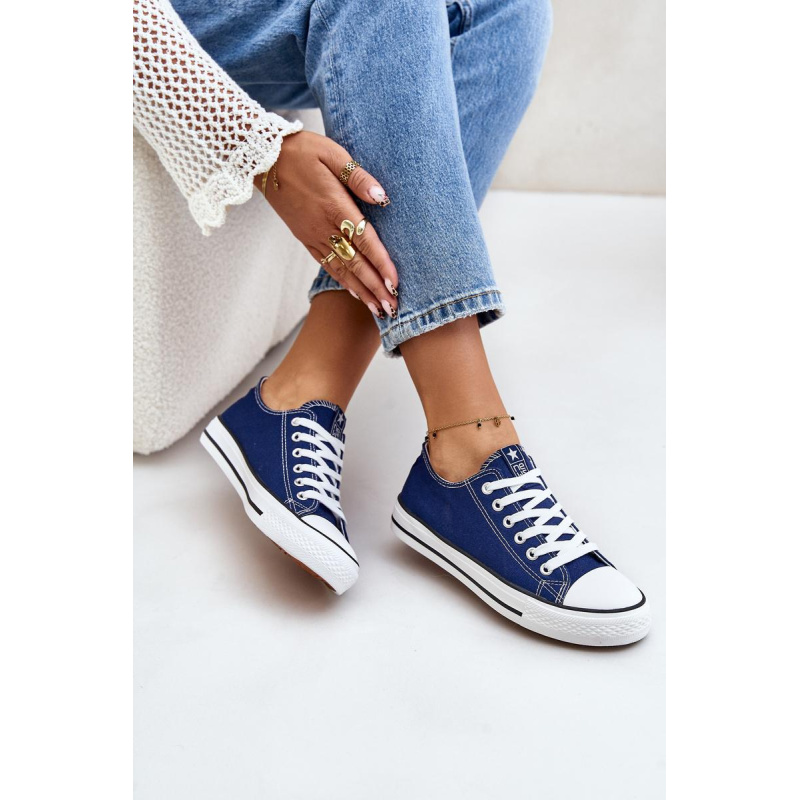 Dámske klasické tenisky Ecoma Navy Blue - Modrá