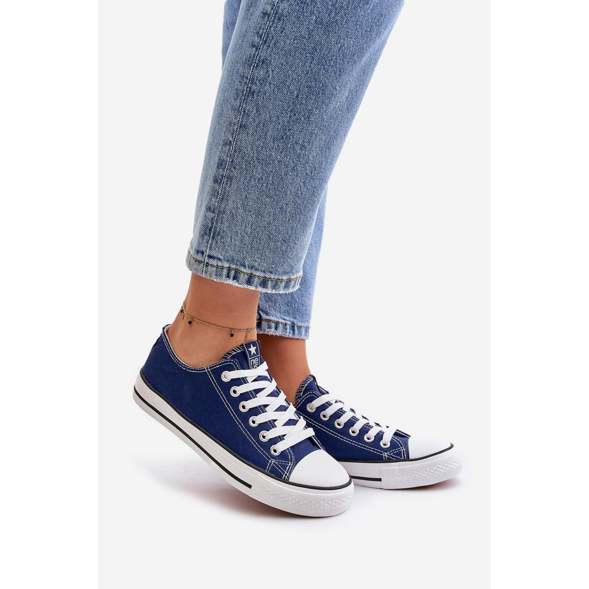 Dámske klasické tenisky Ecoma Navy Blue - Modrá