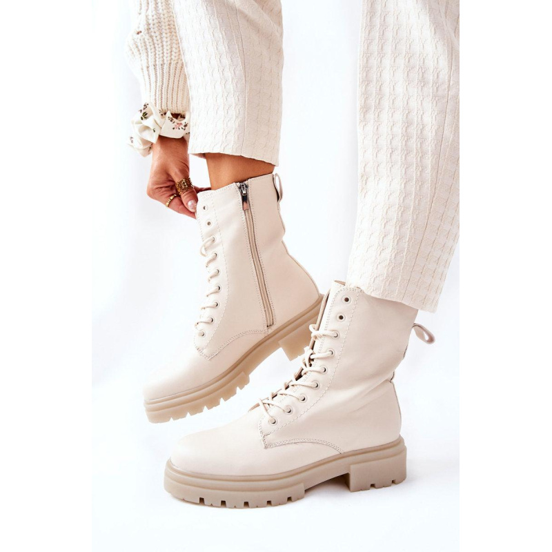 Vysoké topánky béžová rosel - Béžová
