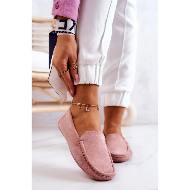 Dámske semišové mokasíny Pink Morreno - Odtiene ružovej