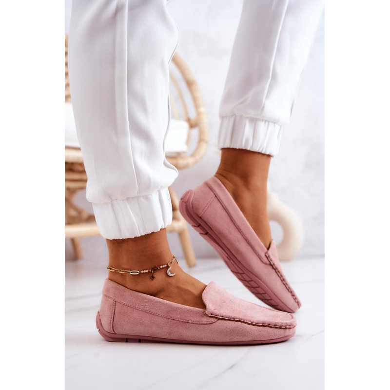 Dámske semišové mokasíny Pink Morreno - Odtiene ružovej