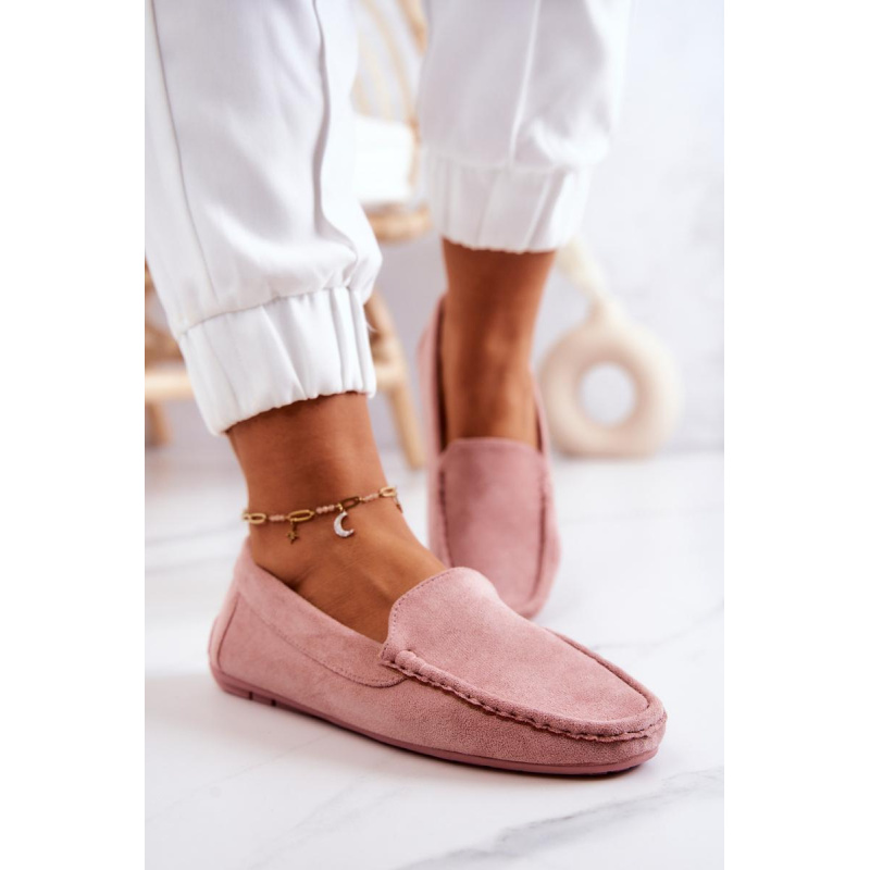 Dámske semišové mokasíny Pink Morreno - Odtiene ružovej