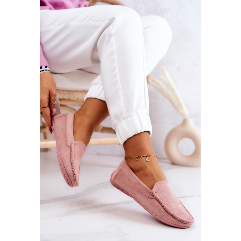 Dámske semišové mokasíny Pink Morreno - Odtiene ružovej