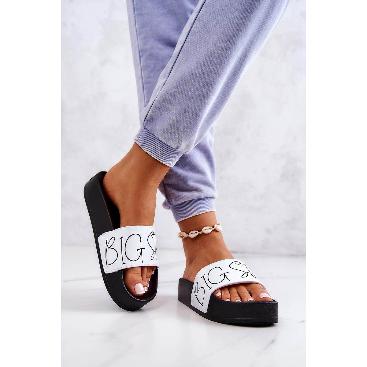 Veľká hviezda JJ274A275 Dámske gumové papuče - Čierna || Biela
