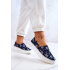 Dámska sklz na pamäťovú penu veľká hviezda JJ276016 Navy Blue tenisky - Viacfarebné || Modrá