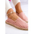 Dámska Polka Dot Espadrilles veľká hviezda JJ274869 ružová - Odtiene ružovej