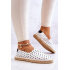 Ženská polka dot espadrilles veľká hviezda jj274870 biela - Biela