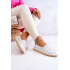 Ženská polka dot espadrilles veľká hviezda jj274870 biela - Biela