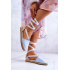 Ženské zviazané espadrilles veľká hviezda jj274863 modrá - Modrá