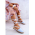 Ženské zviazané espadrilles veľká hviezda jj274863 modrá - Modrá