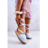 Ženské zviazané espadrilles veľká hviezda jj274863 modrá - Modrá