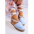 Ženské zviazané espadrilles veľká hviezda jj274863 modrá - Modrá
