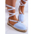 Ženské zviazané espadrilles veľká hviezda jj274863 modrá - Modrá