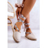 Ženské zviazané espadrilles veľká hviezda jj274862 béžová - Béžová