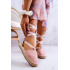 Ženské zviazané espadrilles veľká hviezda jj274864 ružová - Odtiene ružovej
