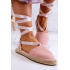 Ženské zviazané espadrilles veľká hviezda jj274864 ružová - Odtiene ružovej