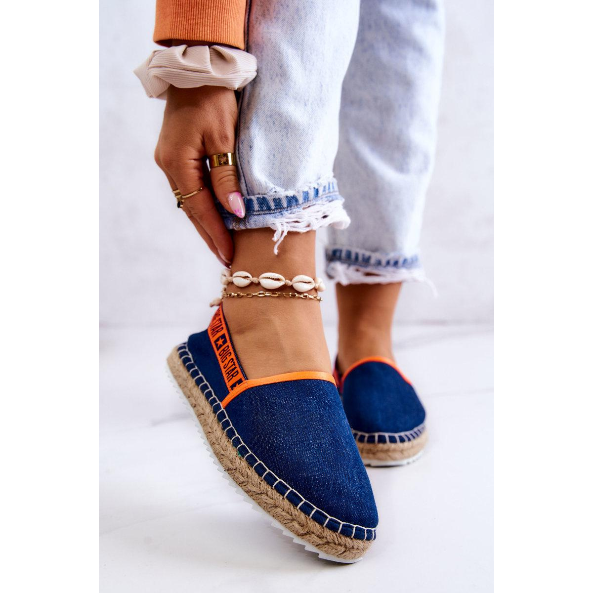 Materiály espadrilles zapôsobia na veľkú hviezdu jj274877 Navy Blue - Modrá