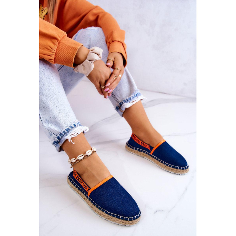 Materiály espadrilles zapôsobia na veľkú hviezdu jj274877 Navy Blue - Modrá