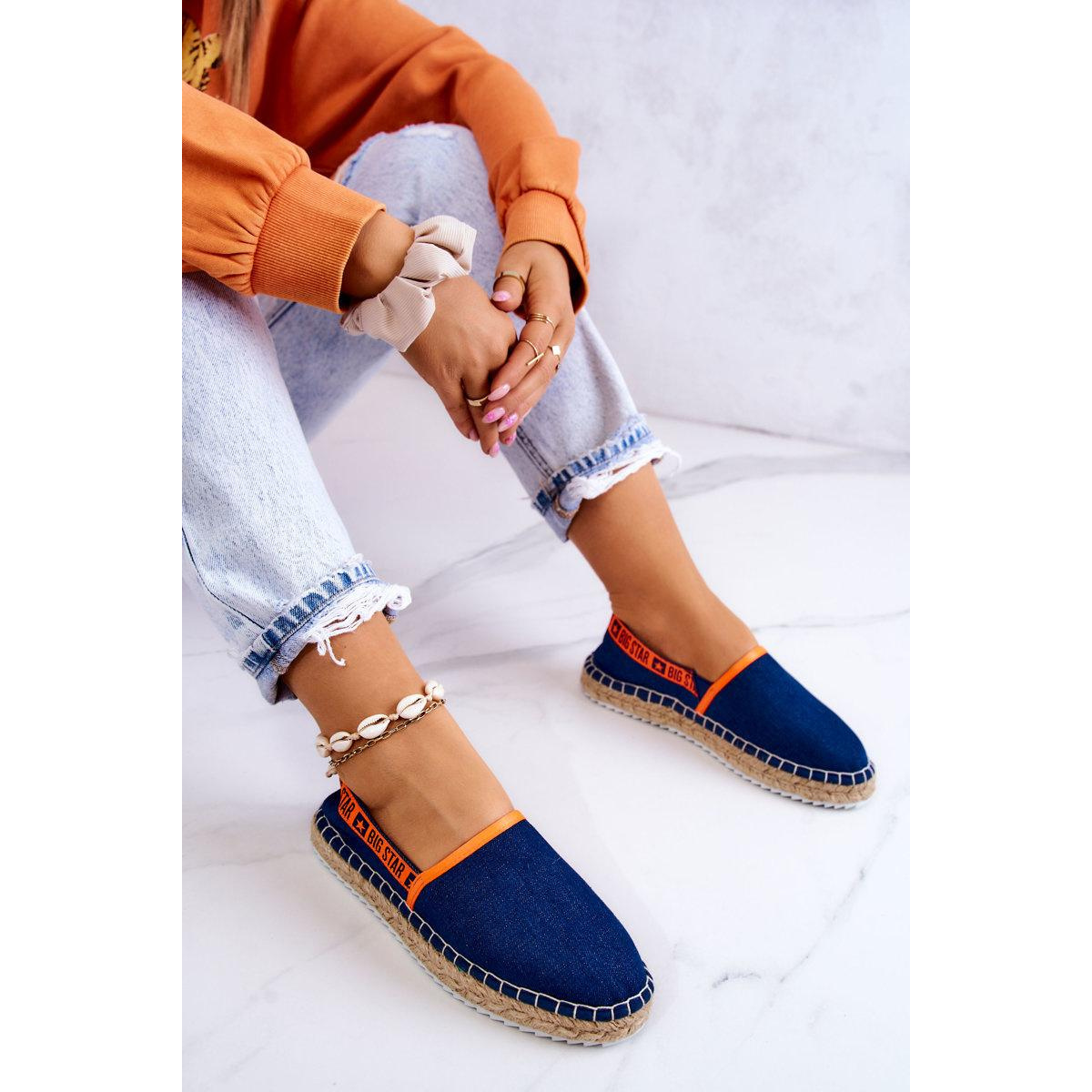 Materiály espadrilles zapôsobia na veľkú hviezdu jj274877 Navy Blue - Modrá
