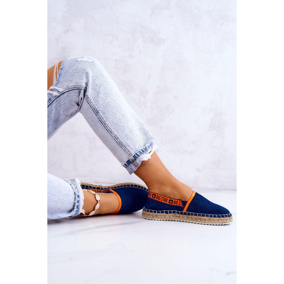 Materiály espadrilles zapôsobia na veľkú hviezdu jj274877 Navy Blue - Modrá
