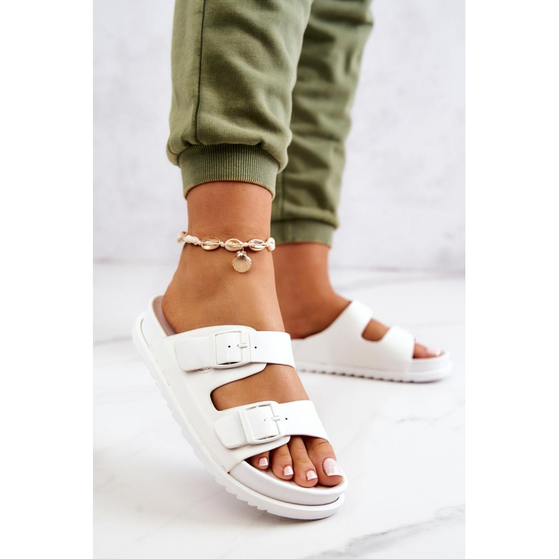 Corina Guma Flip -flops s bielym prackou - Biela