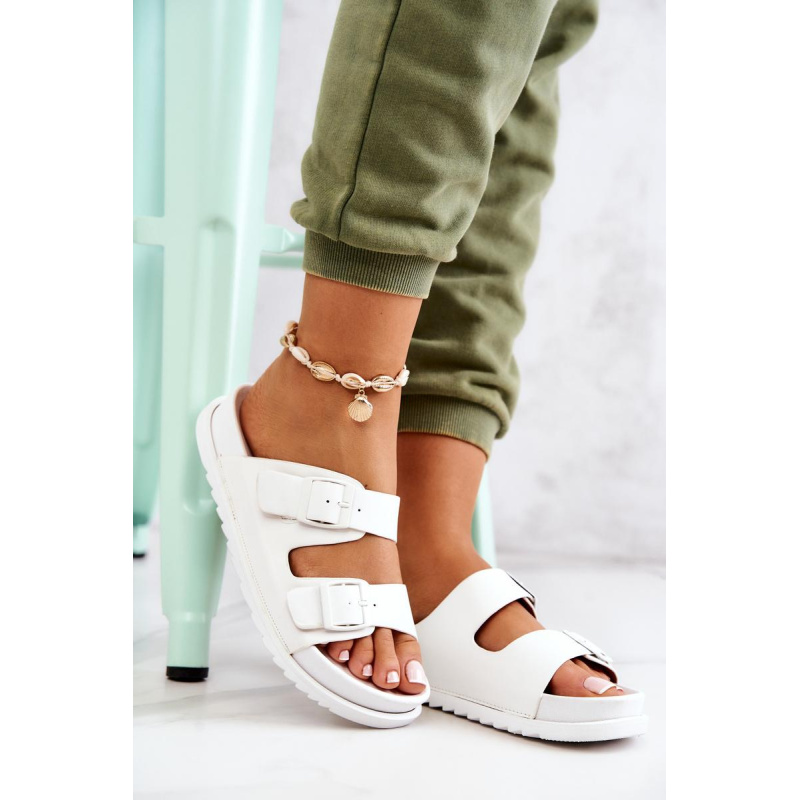 Corina Guma Flip -flops s bielym prackou - Biela