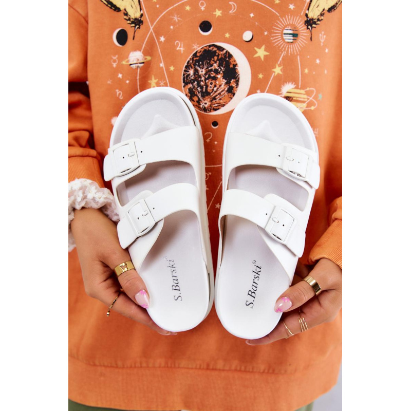 Corina Guma Flip -flops s bielym prackou - Biela