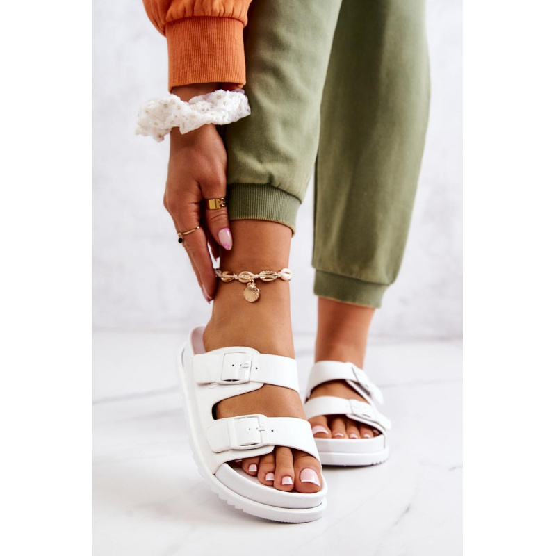 Corina Guma Flip -flops s bielym prackou - Biela