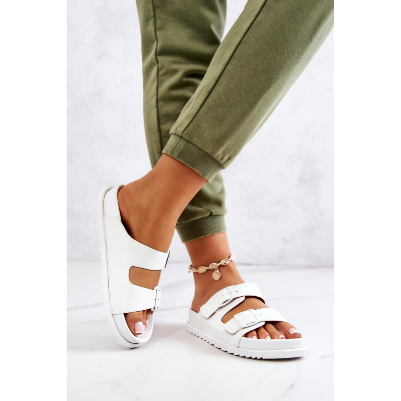 Corina Guma Flip -flops s bielym prackou - Biela