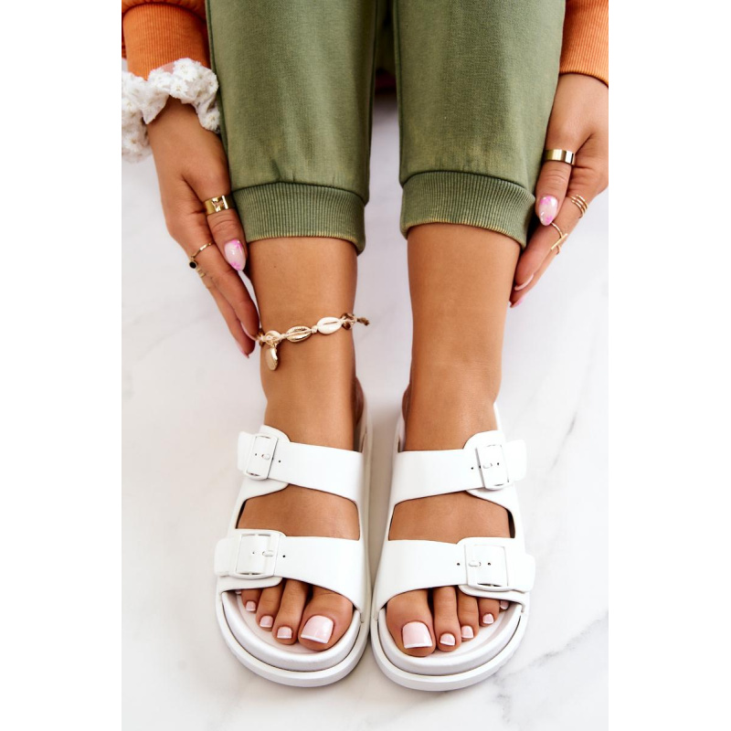 Corina Guma Flip -flops s bielym prackou - Biela