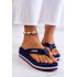Ženské flip -flops flip -flops on kliny veľká hviezda jj274a331 NAVY BLUE - Modrá