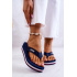 Ženské flip -flops flip -flops on kliny veľká hviezda jj274a331 NAVY BLUE - Modrá