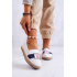 Dámska Espadrilles Ispana veľká hviezda JJ274964 Biela a námornícka modrá - Biela || Modrá