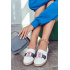 Dámska Espadrilles Ispana veľká hviezda JJ274964 Biela a námornícka modrá - Biela || Modrá