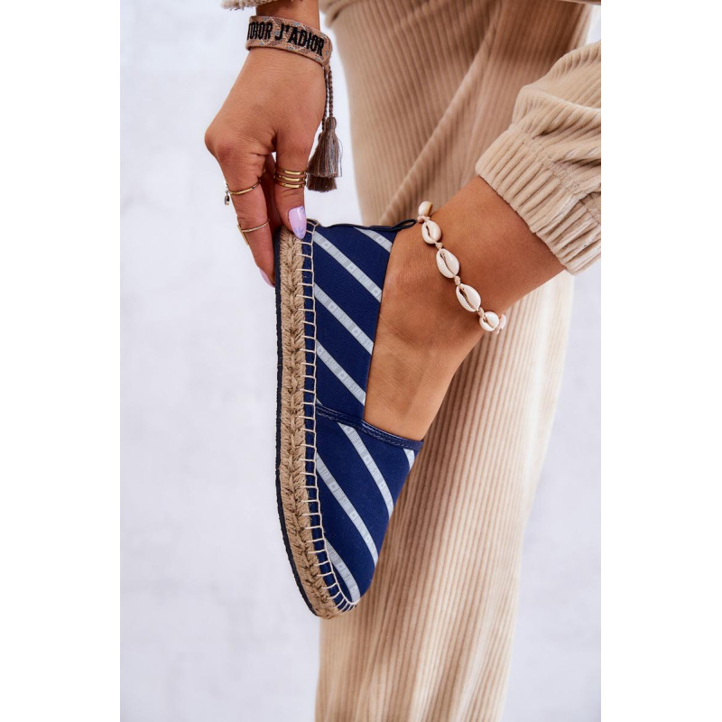 Dámska klasická espadrilles veľká hviezda JJ274960 Navy Blue - Modrá