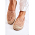Klasické dámske nahé catris Openwork Espadrilles - Béžová