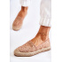 Klasické dámske nahé catris Openwork Espadrilles - Béžová