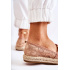 Klasické dámske nahé catris Openwork Espadrilles - Béžová