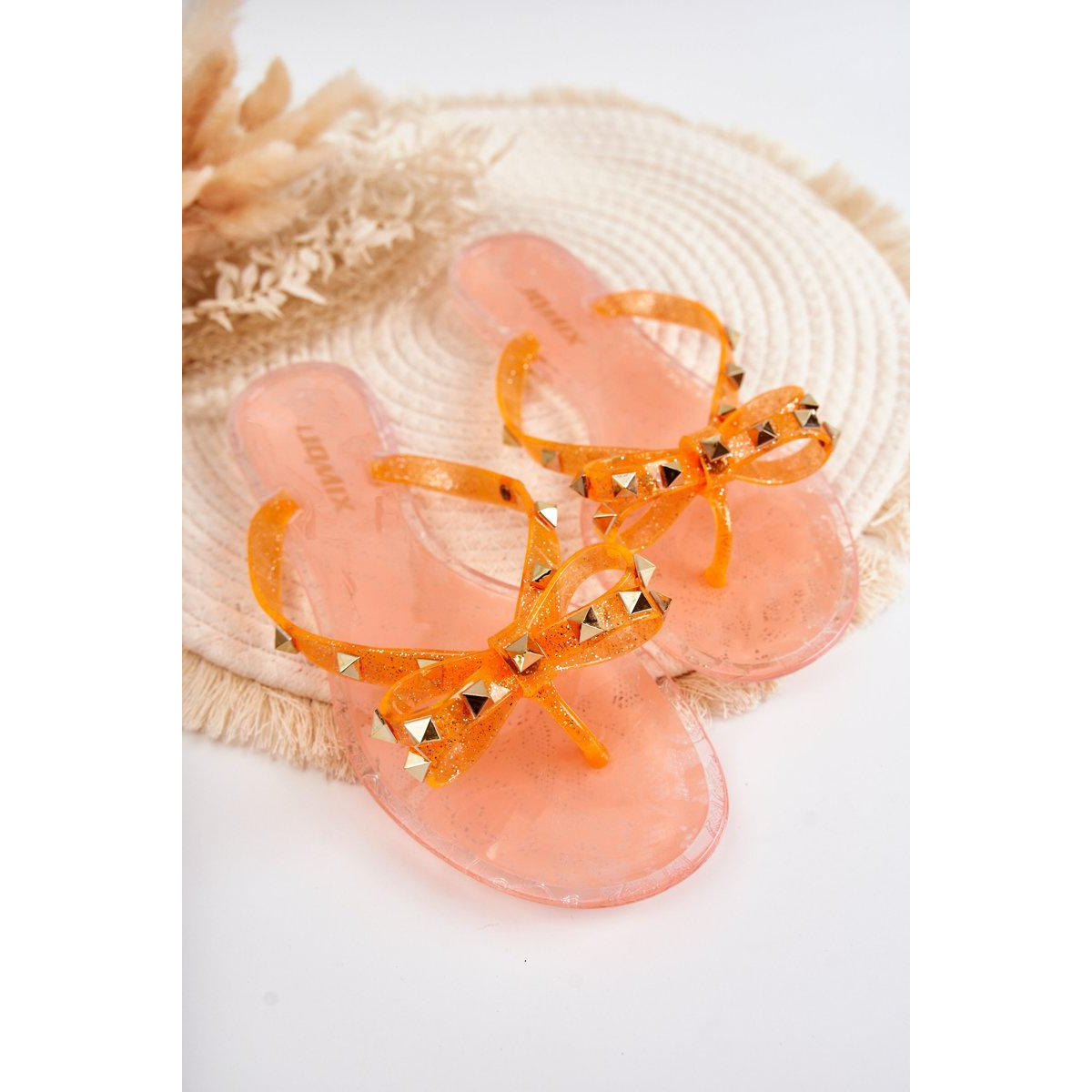 Dámske gumové žabky, Orange Monise - Odtiene oranžovej