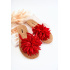 Žien flip -flops flip -flops s materiálnou dekoráciou Red Eviana - Odtiene červenej
