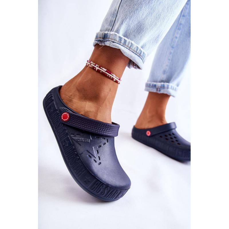 Ľahká Kroksy veľká hviezda Kroksy II275002 NAVY BLUE PLIPPERS - Modrá