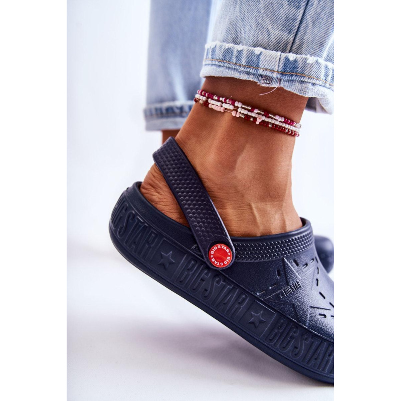 Ľahká Kroksy veľká hviezda Kroksy II275002 NAVY BLUE PLIPPERS - Modrá