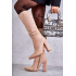 Classic Suede High -Heeled Tressa podpätky - Béžová