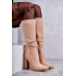 Classic Suede High -Heeled Tressa podpätky - Béžová
