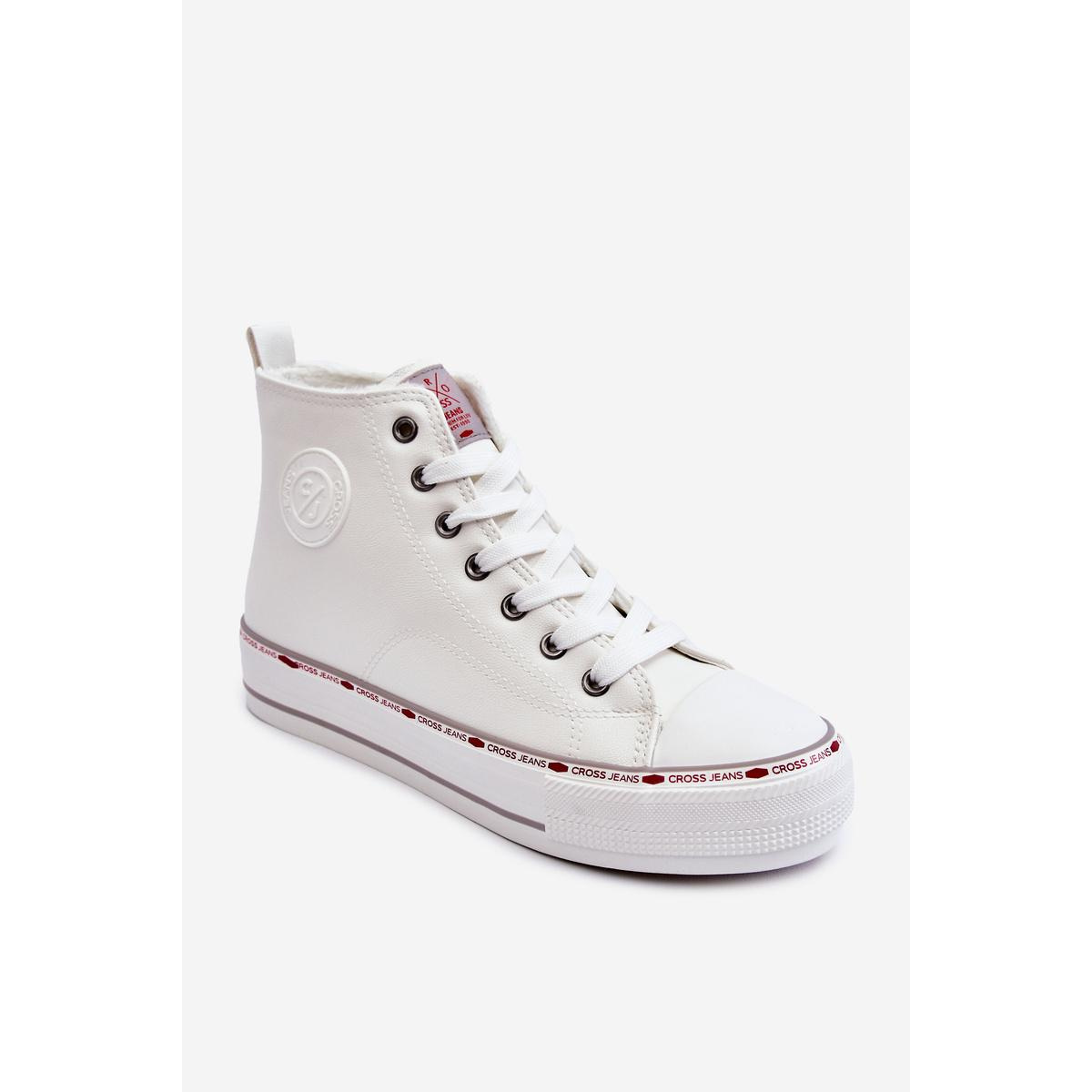 Dámske vysokohorské tenisky krížové džínsy KK2R4044C White - Biela