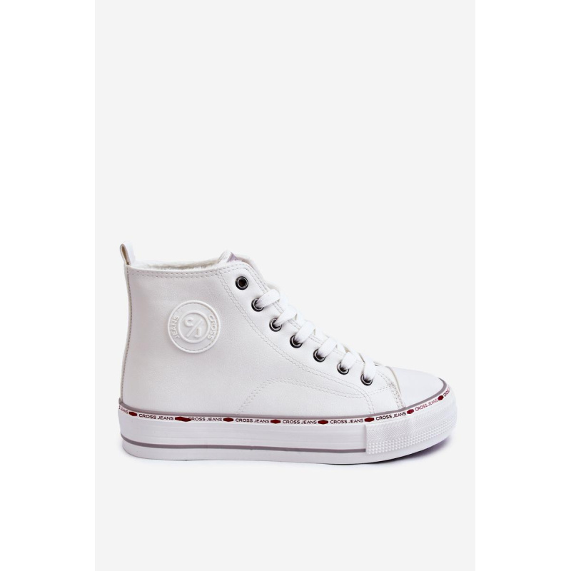 Dámske vysokohorské tenisky krížové džínsy KK2R4044C White - Biela