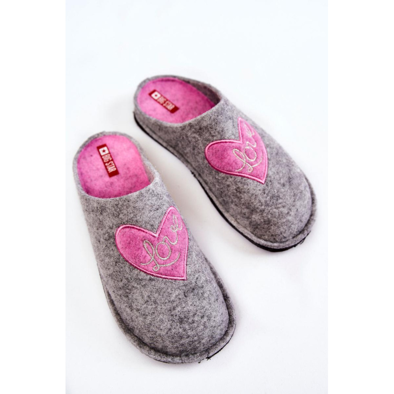 Home Papci Big Star KK276020 Gray-ružový - Odtiene ružovej || Odtiene sivej a striebornej